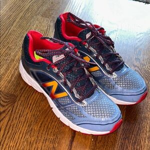 New Balance Kids Navy, Red & Yellow Running Sneakers